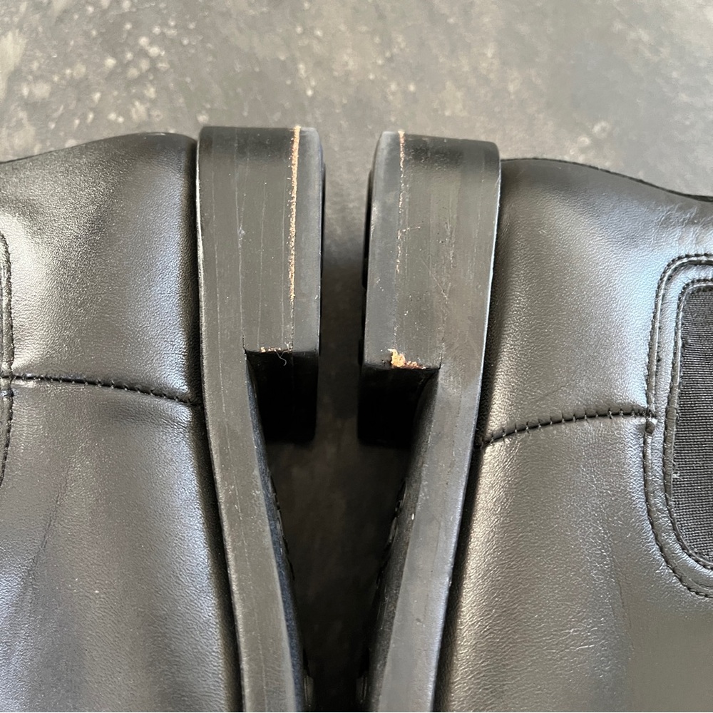 Thursday Boot Company Black Leather Ankle Chelsea Boot Block Heel Womens 6.5 - Picture 7 of 12